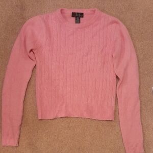 Lovely Soft iDoll Pink Crew Neck Sweater, Girls Size M